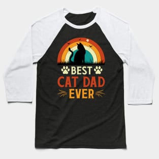 Best Cat Dad Baseball T-Shirt